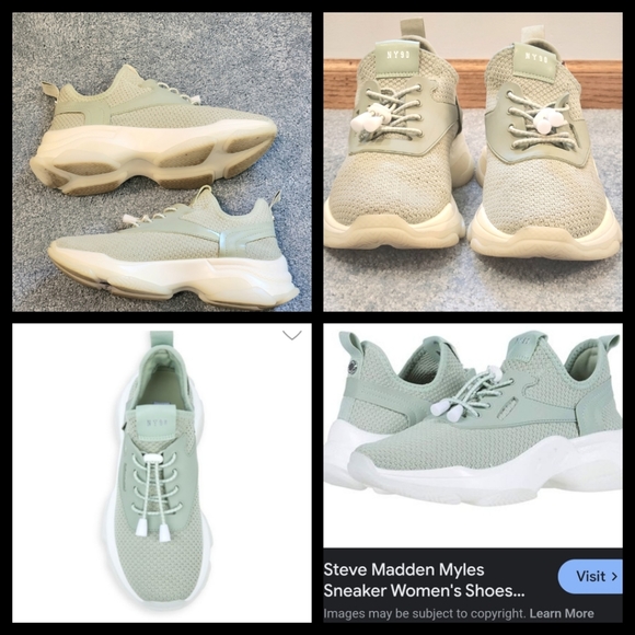 Steve Madden Myles chunky sole sneaker Size 8.5 Color Mint - Picture 1 of 11